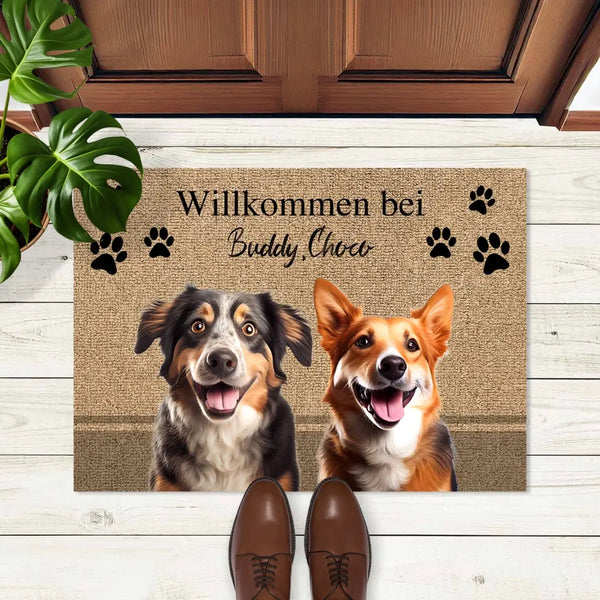 Personalisierte Fußmatte mit Foto deines Haustiers